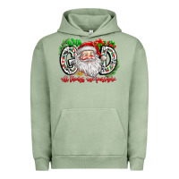 Pigment Oil Green with god all things are possible santa Urban Hoodie - CowhideDigitalArt