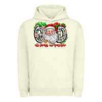 Pigment Pistachio with god all things are possible santa Urban Hoodie - CowhideDigitalArt