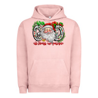 Pigment Salmon with god all things are possible santa Urban Hoodie - CowhideDigitalArt