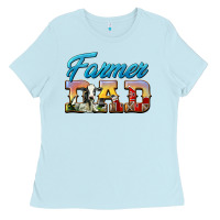 Baby Blue Western Farmer Dad Ladies Tee - LillyAllenDesigns