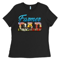 Black Western Farmer Dad Ladies Tee - LillyAllenDesigns