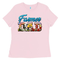 Bubblegum Pink Western Farmer Dad Ladies Tee - LillyAllenDesigns