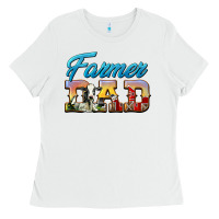White Western Farmer Dad Ladies Tee - LillyAllenDesigns