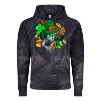 Cloud Black St. Patrick Cow Clover Vintage Hoodie - BundleAndBundleShop