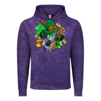 Cloud Purple St. Patrick Cow Clover Vintage Hoodie - BundleAndBundleShop