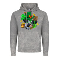 Cloud Rock St. Patrick Cow Clover Vintage Hoodie - BundleAndBundleShop