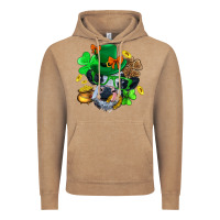 St. Patrick Cow Clover Vintage Hoodie | Teevron
