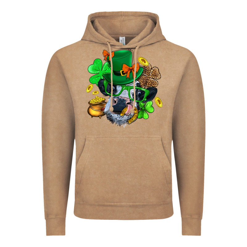 St. Patrick Cow Clover Vintage Hoodie by BundleAndBundleShop | Teevron