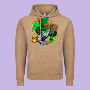 St. Patrick Cow Clover Vintage Hoodie Designed By Bundleandbundleshop