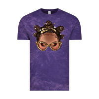 Cloud Purple Afro Bantu Knots Hairstyles Messy Bun With Clasp Bbs  2 Vintage Tee - BundleAndBundleShop