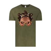 Vintage Olive Afro Bantu Knots Hairstyles Messy Bun With Clasp Bbs  2 Vintage Tee - BundleAndBundleShop