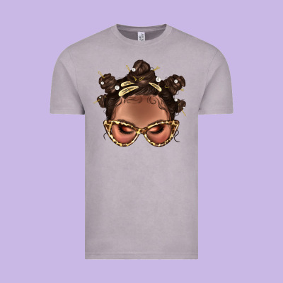 Afro Bantu Knots Hairstyles Messy Bun With Clasp Bbs  2 Vintage Tee Designed By Bundleandbundleshop