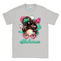 Moon Dust Esthetician Messy Bun With Pink Leopard Glasses Bbs Classic Tee - BundleAndBundleShop