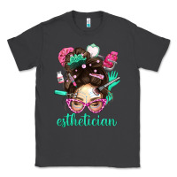 Smoke Esthetician Messy Bun With Pink Leopard Glasses Bbs Classic Tee - BundleAndBundleShop