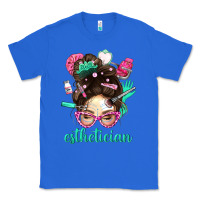 True Royal Esthetician Messy Bun With Pink Leopard Glasses Bbs Classic Tee - BundleAndBundleShop