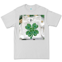 Dove Grey shamrock patterned clothing Premium Tee - MaliasSmallBusiness