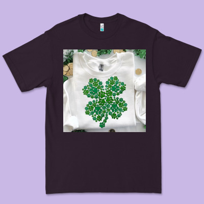 Shamrock Patterned Clothing Premium Tee Designed By Maliassmallbusiness