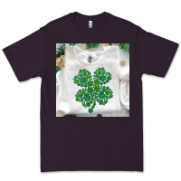 Plum shamrock patterned clothing Premium Tee - MaliasSmallBusiness