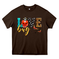 Chocolate Brown love bug lady bug Heavy Core Tee - LillyAllenDesigns