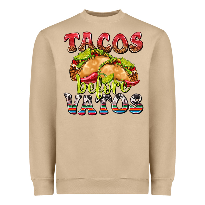 Tacos Before Vatos Heavyweight Sweatshirt by texasbilliewilder | Teevron