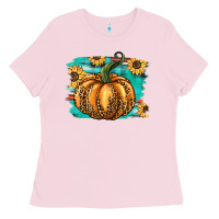 Bubblegum Pink pumpkin western Ladies Tee - BarkalooDesign