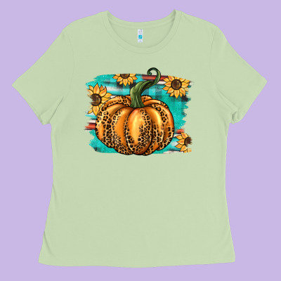 Pumpkin Western Ladies Tee Designed By Barkaloodesign