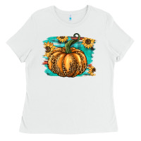 White pumpkin western Ladies Tee - BarkalooDesign