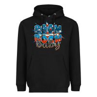 Black Boom boom baby Heavyweight Hoodie - FaDigitalArtStudio