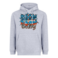 Heather Grey Boom boom baby Heavyweight Hoodie - FaDigitalArtStudio