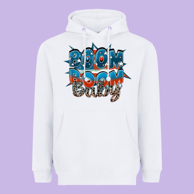 Boom Boom Baby Heavyweight Hoodie Designed By Fadigitalartstudio