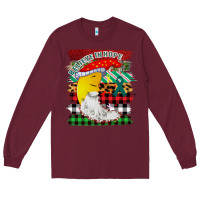 Burgundy Christmas Brushstrokes Moon Long Sleeve Tee - Bettercallsaul