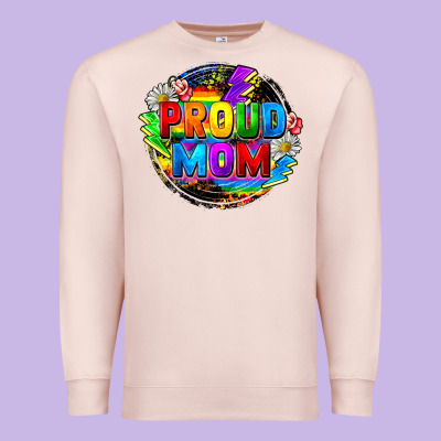 Proud Mom Lgbtq+ Mother's Day Premium Sweatshirt Designed By Fadigitalartstudio