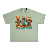 Fall For Jesus He Never Leaves Urban Heavy Tee | Teevron