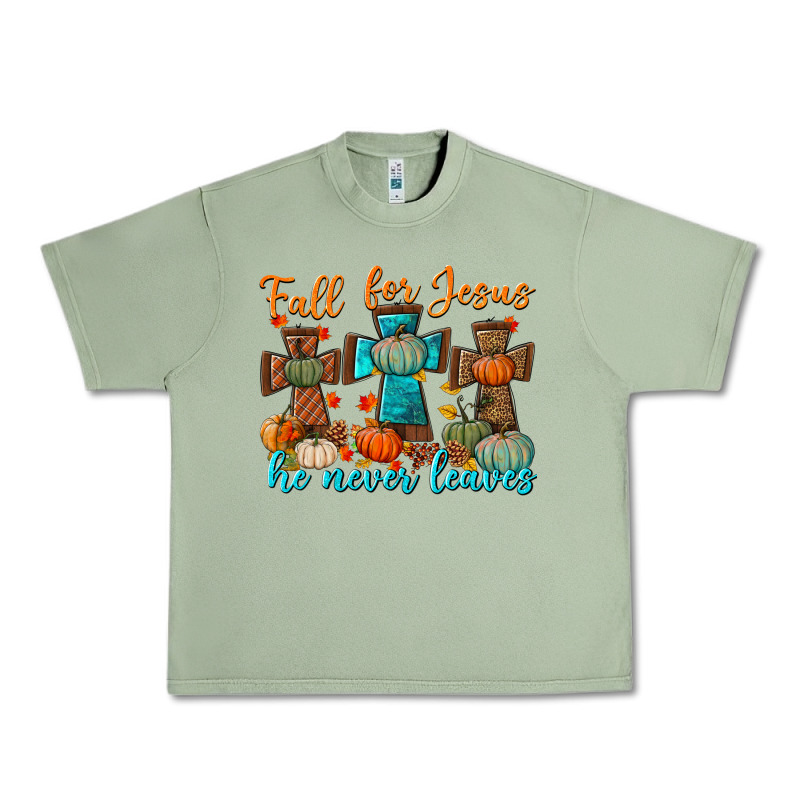 Fall For Jesus He Never Leaves Urban Heavy Tee by BundleAndBundleShop | Teevron
