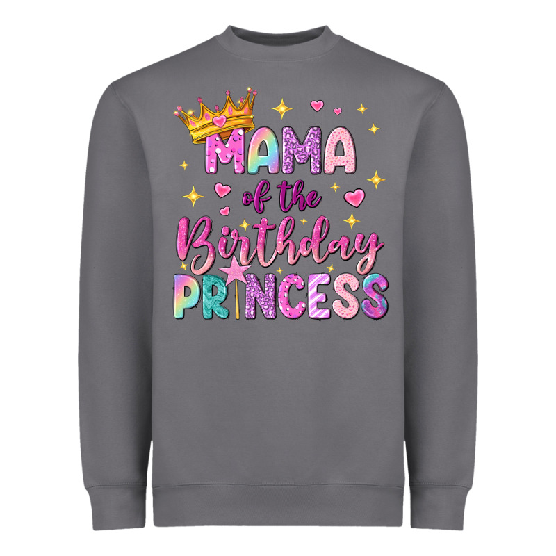 Mama Of The Birthday Princess Heavyweight Sweatshirt by NancyCooperArtShop | Teevron