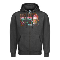 Charcoal Heather Coffee nurse repeat Zipper Hoodie - CowGirlArtShop