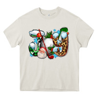 Cream joy with golf and santas Heavy Core Tee - AdoDesignShop