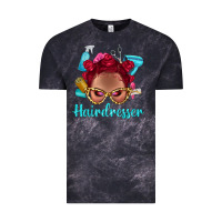 Cloud Black Afro Bantu Knots Red Hairdresser With Leopard Glasses Bbs Vintage Tee - BundleAndBundleShop
