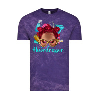 Afro Bantu Knots Red Hairdresser With Leopard Glasses Bbs Vintage Tee | Teevron