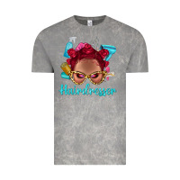 Cloud Rock Afro Bantu Knots Red Hairdresser With Leopard Glasses Bbs Vintage Tee - BundleAndBundleShop