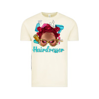Vintage Arctic Afro Bantu Knots Red Hairdresser With Leopard Glasses Bbs Vintage Tee - BundleAndBundleShop