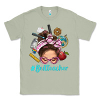 Matcha Best Teacher Messy Bun Bbs Classic Tee - BundleAndBundleShop