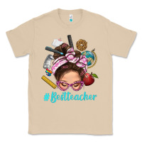Mushroom Best Teacher Messy Bun Bbs Classic Tee - BundleAndBundleShop