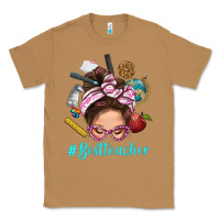 Toasted Coconut Best Teacher Messy Bun Bbs Classic Tee - BundleAndBundleShop