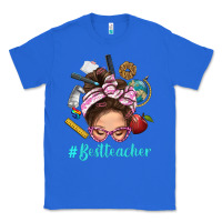 True Royal Best Teacher Messy Bun Bbs Classic Tee - BundleAndBundleShop