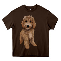 Chocolate Brown maltipoo Heavy Core Tee - BarkalooDesign