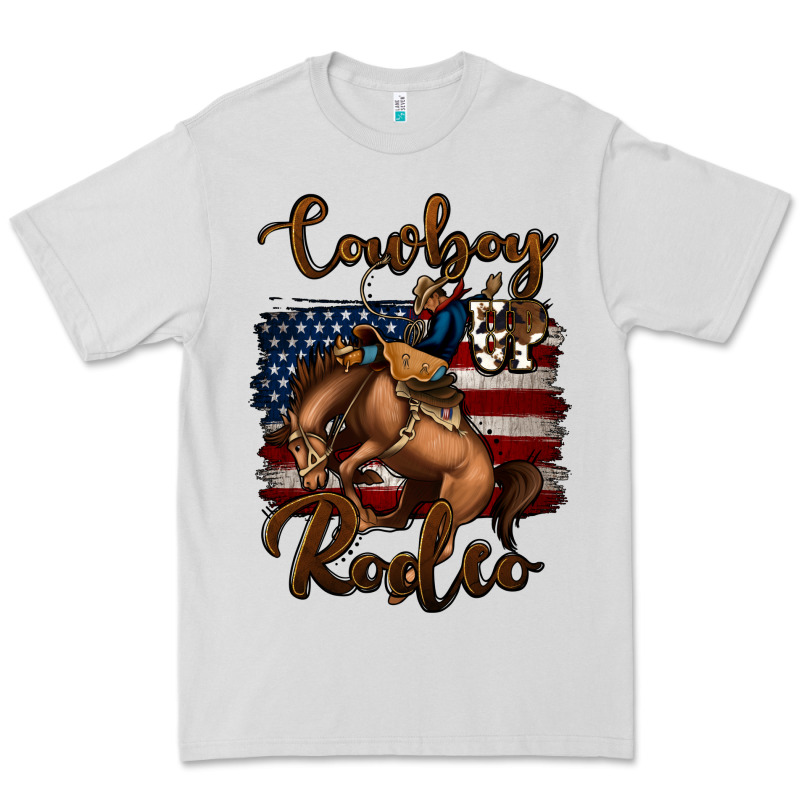 Cowboy Up Rodeo Bucking Bronco Premium Tee by Jasminsmagicworld | Teevron