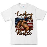 White Cowboy Up Rodeo Bucking Bronco Premium Tee - Jasminsmagicworld