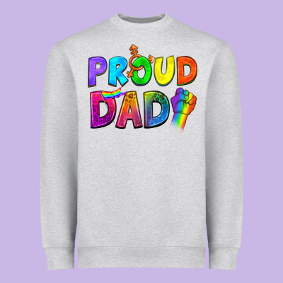 Proud Dad Heavyweight Sweatshirt Designed By Nancycooperartshop