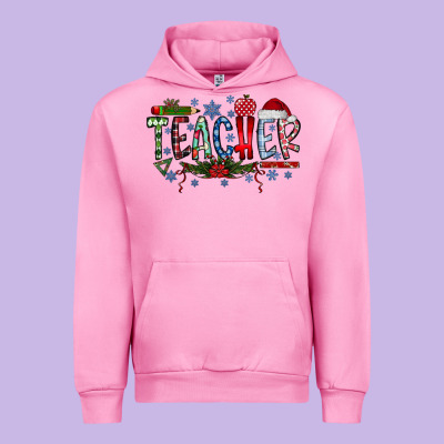 Teacher Christmas Urban Hoodie Designed By Cowhidedigitalart